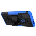 Antislip Motorola Moto G30 Hybrid Case met Standaard - Blauw / Zwart