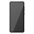 Antislip Samsung Galaxy A21s Hybrid Case met Standaard - Zwart