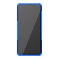 Antislip Samsung Galaxy A21s Hybride Hoesje met Standaard - Blauw / Zwart