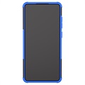 Antislip Samsung Galaxy A72 5G Hybride Hoesje met Standaard - Blauw / Zwart