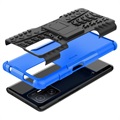 Antislip Xiaomi 11T/11T Pro Hybrid Case met Standaard - Blauw / Zwart