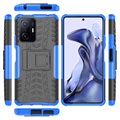 Antislip Xiaomi 11T/11T Pro Hybrid Case met Standaard - Blauw / Zwart