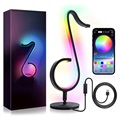 App-gestuurde Musical Noot RGB Lamp - 20W - Zwart