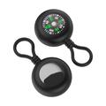 Apple AirTag 1/2 Silicone hoesje met kompas - Zwart