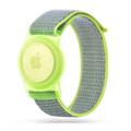 Apple AirTag Tech-Protect nylon polsbandje voor kinderen - Lime