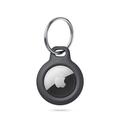 Apple AirTag Tech-Protect ruw TPU-etui met sleutelhanger - Zwart