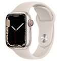 Apple Watch 7 LTE MKHR3FD/A - Aluminum, Starlight Sportbandje, 41mm - Sterrenlicht