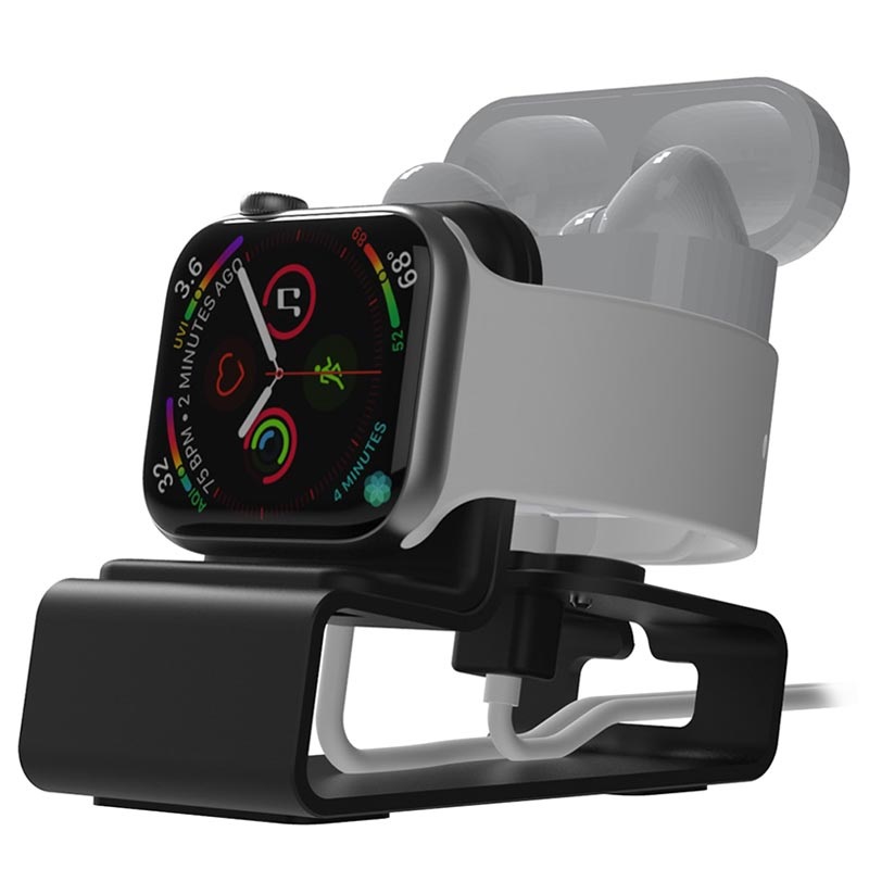 Apple Watch / AirPods Pro 2-in-1 Stand T065 - Zwart