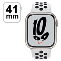 Apple Watch Nike 7 LTE MKJ33FD/A - Aluminum, Puur Platina/Zwarte Sportband, 41mm