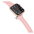 Apple Watch 7/SE/6/5/4/3/2/1 Premium Leren Band - 41mm/40mm/38mm - Roze