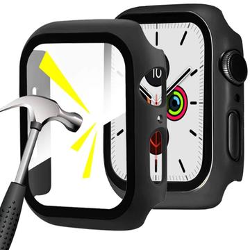 Apple Watch Series 1/2/3 Plastic Hoesje met Glazen Screenprotector - 42mm - Zwart
