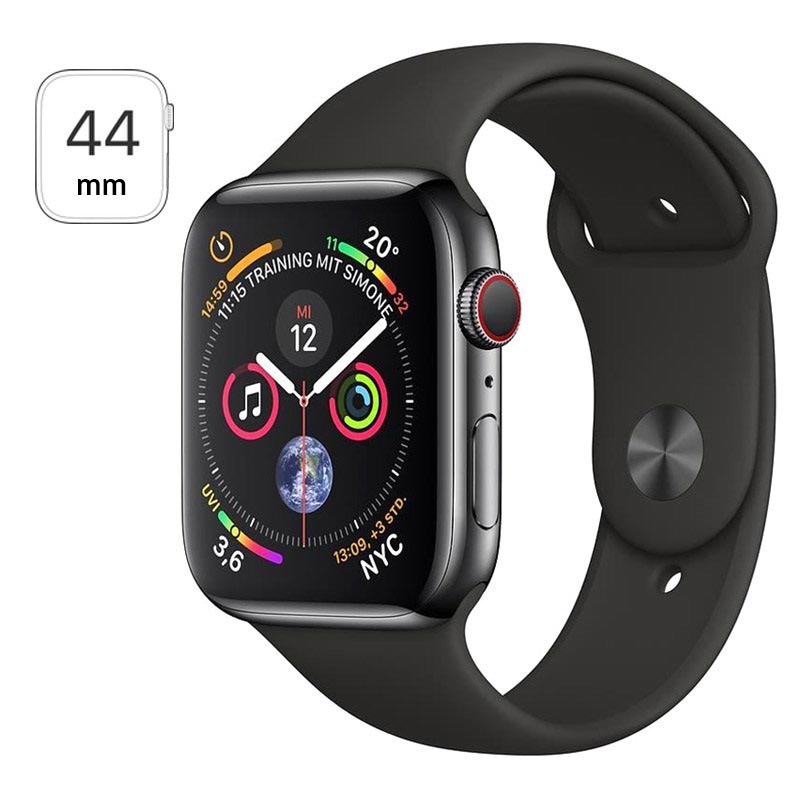 Apple Watch Series 4 LTE MTX22FD/A - Roestvrij Staal, Sportbandje, 44mm,  16GB