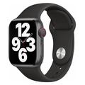 Apple Watch Series Ultra 2/Ultra/9/8/SE (2022)/7/SE/6/5/4/3/2/1 Lippa Siliconen Bandje - 49mm/45mm/44mm/42mm - Zwart