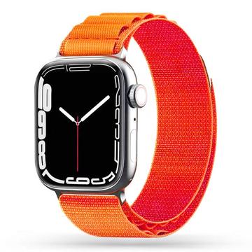Apple Watch Series Ultra 3/2/Ultra/11/10/9/8/SE 3/(2022)/7/SE/6/5/4/3/2/1 Tech-Protect Nylon Pro Bandje - 49mm/46mm/45mm/44mm/42mm - Oranje