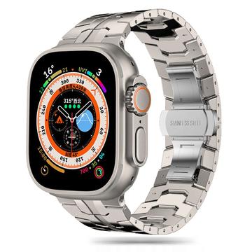 Apple Watch Series Ultra 3/2/Ultra/11/10/9/8/SE 3/(2022)/7/SE/6/5/4/3/2/1 Tech-Protect Roestvrij stalen lijnband - 49mm/46mm/45mm/44mm/42mm - Titanium