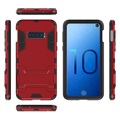 Armor Series Samsung Galaxy S10e Hybrid Case met Standaard - Rood