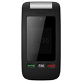 Artfone C10 Senior Flip Phone - Dual SIM, SOS - Zwart