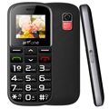 Artfone CS182 Senior Telefoon - Dual SIM, SOS - Zwart