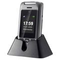 Artfone G6 Senioren Flip Telefoon - 3G, dubbele display, SOS - Grijs