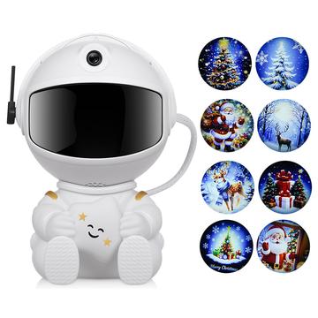 Astronaut knuffelt ster als kerstprojectorlamp - USB Voeding