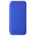 Asus Zenfone 8 Flip Case - Koolstofvezel - Blauw