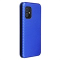 Asus Zenfone 8 Flip Case - Koolstofvezel - Blauw