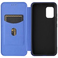 Asus Zenfone 8 Flip Case - Koolstofvezel - Blauw
