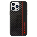 iPhone 14 Pro Max Audi Carbon Fiber Stripe Hoesje - Zwart