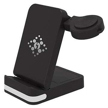 B-27 3-in-1 opvouwbare draadloze oplader met nachtlampje - 15W