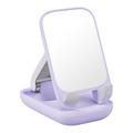 BASEUS Seashell-serie opvouwbare telefoonstandaard met spiegel, verstelbare mobiele telefoonhouder - paars
