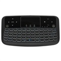 Verlicht draadloos toetsenbord / touchpad voor Smart TV A36 - Zwart