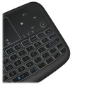 Backlit Draadloze Toetsenbord / Touchpad voor Smart TV A36 - Zwart