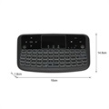Backlit Draadloze Toetsenbord / Touchpad voor Smart TV A36 - Zwart