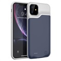 iPhone 11 Back-up Batterij Case - 6000mAh - Donkerblauw / Grijs