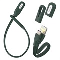 Baseus Bracelt USB Type-C Kabel CATFH-06B - 22cm, 5A - Donkergroen