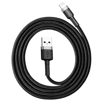 Baseus Cafule USB 2.0 / Lightning Kabel - 2m - Zwart / Grijs
