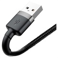Baseus Cafule USB 2.0 / Lightning Kabel - 1m - Zwart / Grijs