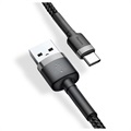 Baseus Cafule USB 2.0 / Type-C Kabel CATKLF-AG1 - 0,5m - Zwart / Grijs