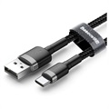 Baseus Cafule USB 2.0 / Type-C Kabel CATKLF-CG1 - 2m - Zwart / Grijs
