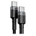 Baseus Cafule USB-C Kabel - 2m - Grijs / Zwart