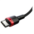 Baseus Cafule USB-C Kabel - 2m - Rood / Zwart