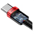 Baseus Cafule USB-C Kabel - 2m - Rood / Zwart