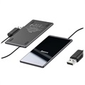 Baseus Card Ultra-thin Snel Draadloze Oplader - 15W - Zwart