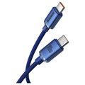 Baseus Crystal Shine USB-C / USB-C Kabel CAJY000603 - 1.2m - Blauw