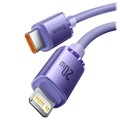 Baseus Crystal Shine USB-C / Lightning Kabel CAJY000205 - 1.2m - Paars