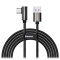 Baseus Legend Series Nylon Gevlochten USB-C Kabel 66W - 2m - Zwart