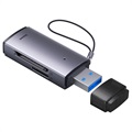 Baseus Lite-serie USB-A SD/MicroSD-geheugenkaartlezer - grijs