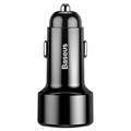 Baseus Magic USB en USB-C QC&PD Autolader - 45W - Zwart