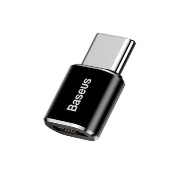 Baseus Mini Series MicroUSB / USB-C OTG-adapter - Zwart