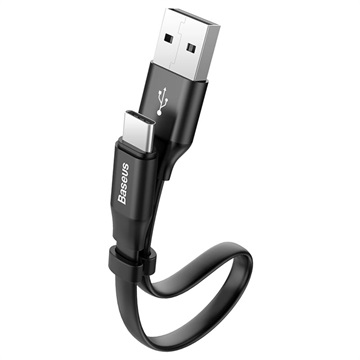 Baseus Nimble Laad & Synchroniseren USB-C Kabel  CATMBJ-01 - 23cm - Zwart